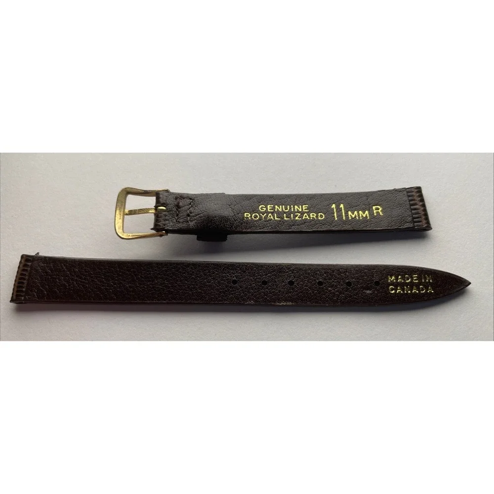 11mm Watch Band‎ Genuine Royal Lizard Brown Made In Canada